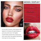 evpct 3Pcs Dark Deep Light Bright Ruby Red Matte Lipstick Set for Women Red Matte Silky Velvet Listick Waterproof Long Lasting Smudge Proof 24 hour Lip Stain Makeup matte lipstick 24 hours original 5