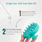 HEETA Hair Scalp Massager Shampoo Brush 2 Pack, Soft Silicone Bristles to Remove Dandruff, Waterproof Hair Scrubber for Both Wet Dry Hair, Suitable for Men & Women (Green & Purple)