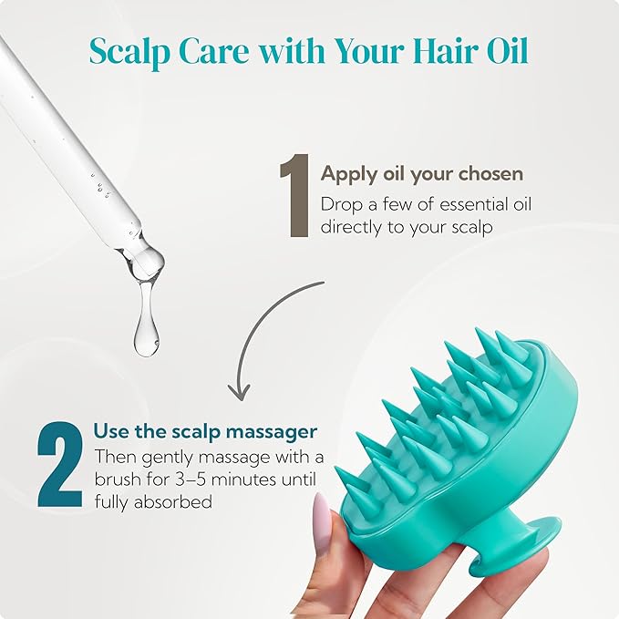 HEETA Hair Scalp Massager Shampoo Brush 2 Pack, Soft Silicone Bristles to Remove Dandruff, Waterproof Hair Scrubber for Both Wet Dry Use, Suitable for Men & Women (Green & Black)