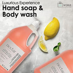 World Amenities - Nectar Hand Soap and Body Wash | 1 Gallon, 3.8L | Sweet Orange Blossom Refill Bottle With Pump, Hotel Amenities, Airbnb Rentals, Suitable for All Skin Types - 1 Gallon Pack