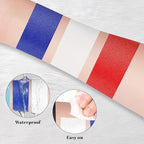 Blue White Red Professional Body Paint, Oil-Based Face paint for Adult Halloween Cosplay SFX Makeup Spider-Man,Devil ,Waterproof Non-Toxic Face Paint for Sports Games and Stage Performances