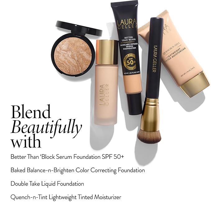 LAURA GELLER NEW YORK Full Coverage Foundation Blending Brush for All Face Makeup & Foundation