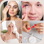 2700 Count Hotel Vanity Set Bulk 1000 Cotton Balls 500 Cotton Rounds 1000 Swabs with Double Round Tip 200 Dental Floss Picks for Face Makeup Removal Toiletries