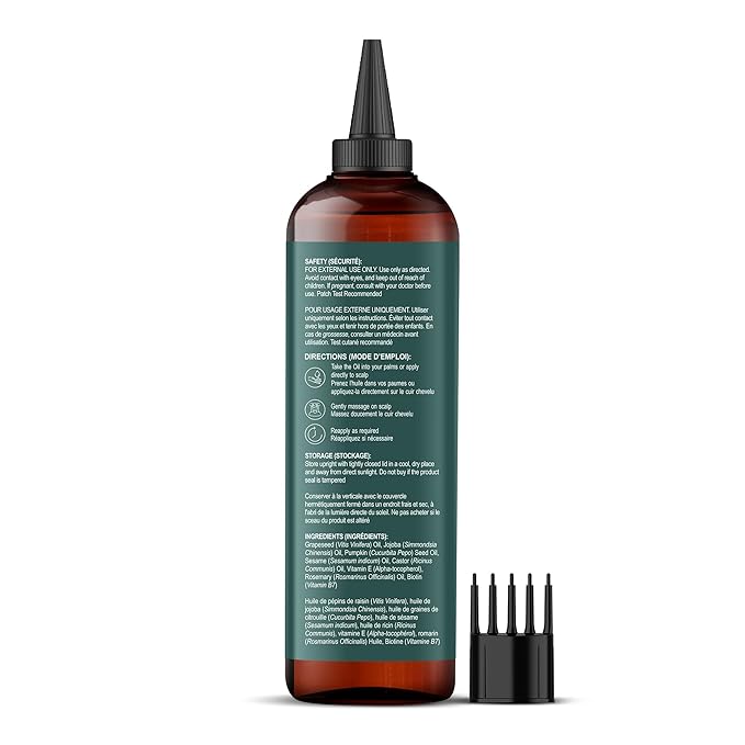 Botanic Hearth Hair Oil for Hair Growth | Strengthening Dry, Frizzy, Damaged Hair & Scalp Treatment | No Parabens or Harmful Sulfates | All Hair Types | Rosemary & Pumpkin Hair Oil - 6.7 Fl Oz