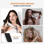 5 in 1 Hair Dryer Brush Set,Professional Negative Ionic Hot Air Styler, Air Curling Wrap Styler,Detachable Blow Dryer Brush With Auto Wrap Curlers,Hair Styling Tools For Straight/Curl/Drying/Smoothing