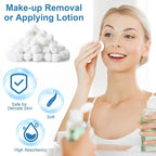 2000 Pcs Soft Cotton Ball Bulk Organic Medium Cotton Ball for Absorbent Multipurpose Pure Nail Polish Remover Makeup Removal First Aid Face Crafting Cleaning Skin Applying Lotion