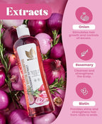 NATURAL SANT - Onion Biotin and Rosemary Shampoo & Treatment Set for Stronger, Thicker and Longer Hair - Soft and Shine, Hair Loss and Thinning, Growth Shampoo, Paraben Free, Silicone Free