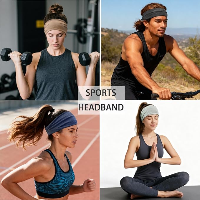 Headbands For Women Headband Elastic Soft Head Bands For Women's Hair Accessories Womens Fashion Yoga Fabric Hair Band 6 Pcs