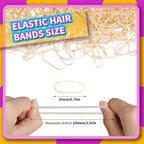 Teenitor Hair Tie, Elastics for Hair, 300pcs, Beige
