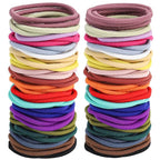100PCS 4MM Colorful Elastic Hair Bands, Ponytail Holders for Medium to Thick Curly Hair, Women or Men, 20 Colors