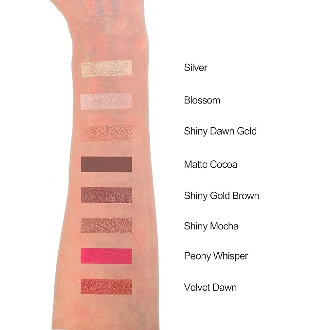 8-color High Pigmented eyeshadow Makeup palette,Long Lasting Multi Reflective glitter Shimmer Matte,Travel-Friendly,Bronzer Blush Highlighter and Eyeshadows