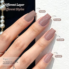 18ml Light Brown Nail Polish Large Volume Quick Dry Nail Polish, Long Lasting Shine, Fingernail Toenail Nail Art DIY Home Travel Nail Art Gift