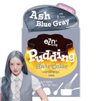 eZn Pudding Hair Dye, Ammonia-Free, Semi-Permanent DIY Korean Hair Dye Color with Keratin, Odorless Gentle for Sensitive Skin No Skin Irritation (Ash Blue Gray)