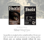 Fazit Makeup Patches - Silver Wing Eyes - Glow Up Make-Up Patches - Cute Glitter Makeup Accessories for Women - Cosmetic Glitter for Face