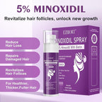 5% Minoxidil Spray for Women-4 PCS ，monoxide for men hair Infused with Biotin, hers hair regrowth treatment, Supports Thicker and Fuller Hair & Beard (13oz, 7 Month Supply)
