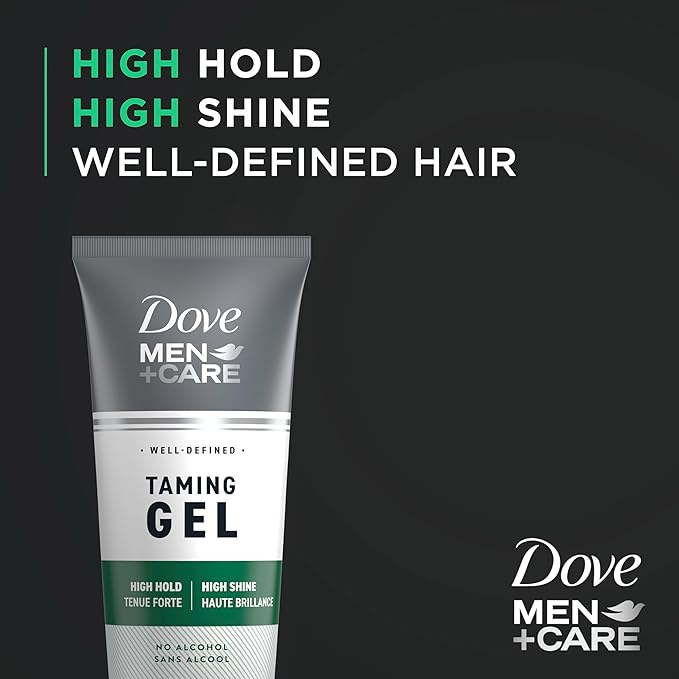 DOVE MEN + CARE Styling Gel 3 count Hair Taming Gel for a Strong Hold Hair Styling Product for Thicker and Healthier Looking Hair 7 oz