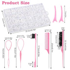 Clear Rubber Bands with 7 Hair Styling Tools, 1500 Pcs Elastic Ties Small Rubber Bands Baby Toddler Hair Ties for Girls Christmas Gifts