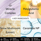 LOOPS Dew Cloud Ultra Hydrating Hydrogel Korean Face Mask for Every Skin Type - Five Ultra Hydrating Collagen Masks to Deeply Moisturize & Restore Your Skin - Gifts for Women, Stocking Stuffer - 5 pc