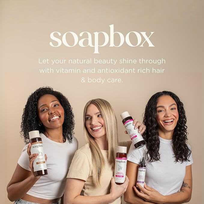 Soapbox Non Aerosol Hairspray - Flexible Hold Hairspray - Scented Anti Frizz Hair Spray with B5 & Aloe Vera - Light Soft Hold, Adds Shine, Non-Aerosol - 8oz