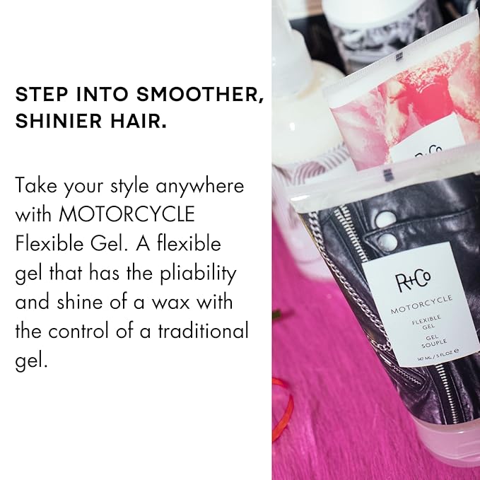 R+Co Motorcycle Flexible Gel | Support of a Gel with Flexibility and Shine of a Wax | Vegan & Cruelty-Free | 5.0 oz | Pack of 2