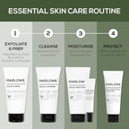 MARLOWE. No. 122 Facial Scrub 6 oz, Gentle Face Exfoliator with Apricot Seed Powder & Pumice, Cleanses & Smooths, Fresh Pine & Agarwood Scent