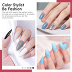 COSCELIA 40pcs Gel Nail Polish Set, 35 Colors Nail Gel polish with 5 Bottles Base and Top Coat White Brown Black Nude Red Orange Fall Winter Colors Nail Art Christmas Gifts for Women Girls