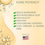 Niyavera Organic Castor Oil USDA Certified 16oz - 100% Pure Golden Cold Pressed Unrefined Hexane Free for Hair Growth, Eyelashes, Eyebrows, Skin - Glass Bottle with Pump