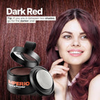 IMPERIO Root Touch Up Hair Powder for Concealing Hair Loss instantly - Hairline Powder for Women & Men - Water resistant Root Cover Up for Thinning Hair in Premium Hairdressing Quality (Dark Red)
