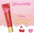 Glimmer Wish Glimmer Whip Hydrating Lip Balm – Moisturizing Lip Care with Organic Oils & Butters – Vegan Lip Moisturizer (Cerise)