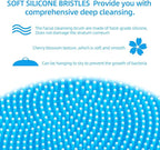 VWMYQ 2 Pack Silicone Face Scrubber for Men and Women Facial Cleansing Brush Silicone Face Wash Brush Manual Waterproof Cleansing Skin Care Face Brushes for Cleansing and Exfoliating (Blue_Pink)