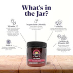 WHOLESOME HIPPY Daytime Focus Calm Cream – Energizing Body Butter with Magnesium, Vitamin B12, Guarana & Bergamot Orange – Moisturizing Wellness Cream for Daily Clarity – 4oz