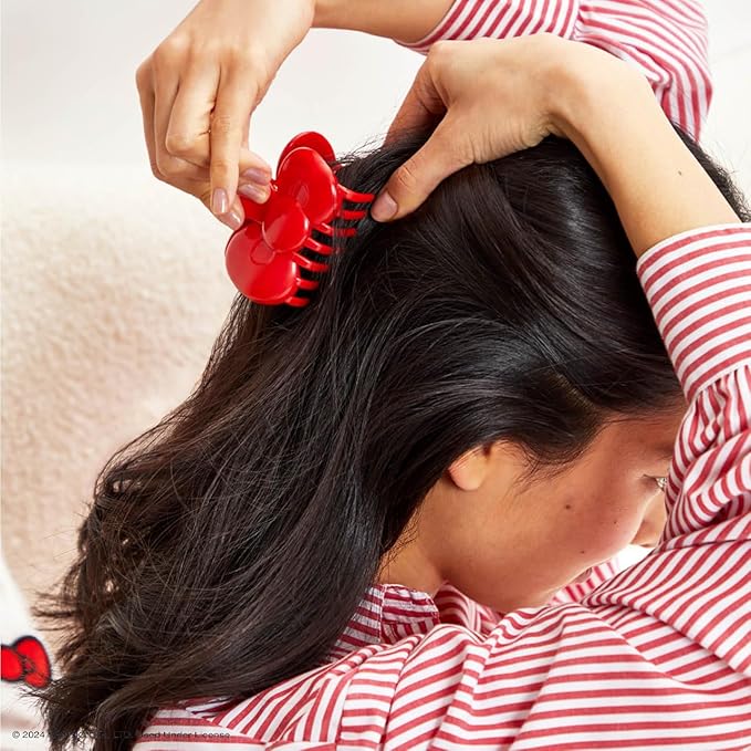 Hello Kitty x Kitsch Hair Clips for Women - Durable, Strong Hold All Day, Cute Claw Clips, Hello Kitty Stuff for Girls | Ideal Gifts for Women - Red Bow Shape, 1pc