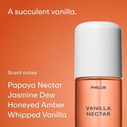 PHLUR Vanilla Peach Trio ($75 Value) - Exclusive 3pc Travel Size Body Mist Set ft. Vanilla Skin, Vanilla Nectar, Peach Skin (3 x 3 fl oz)