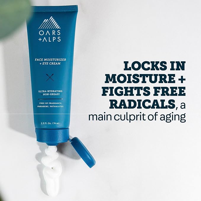 Oars + Alps Anti-Aging Face Moisturizer & Eye Cream, Hydrating Skin Moisturizer with Shea Butter and Jojoba Oil, Lightweight, Non Greasy, Vegan, Gluten Free