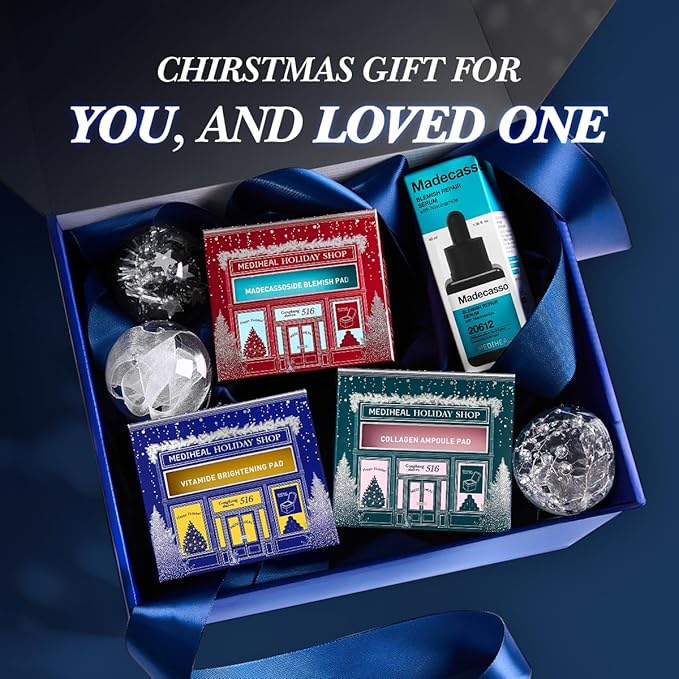 MEDIHEAL Toner Pads [Madecassoside] Blemish Care - Holiday Gift Edition - Centella Asiatica to Improve Uneven Skin Tone - Vegan Hypoallergenic Face Gauze (100 Count)