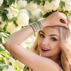 20 PCS Hair Ties and Bands, 4 Styles Cute Blue Boho Hair Accessories for Thick or Thin Hair - No Damage Elastic Bracelets with Beads for Girls and Women