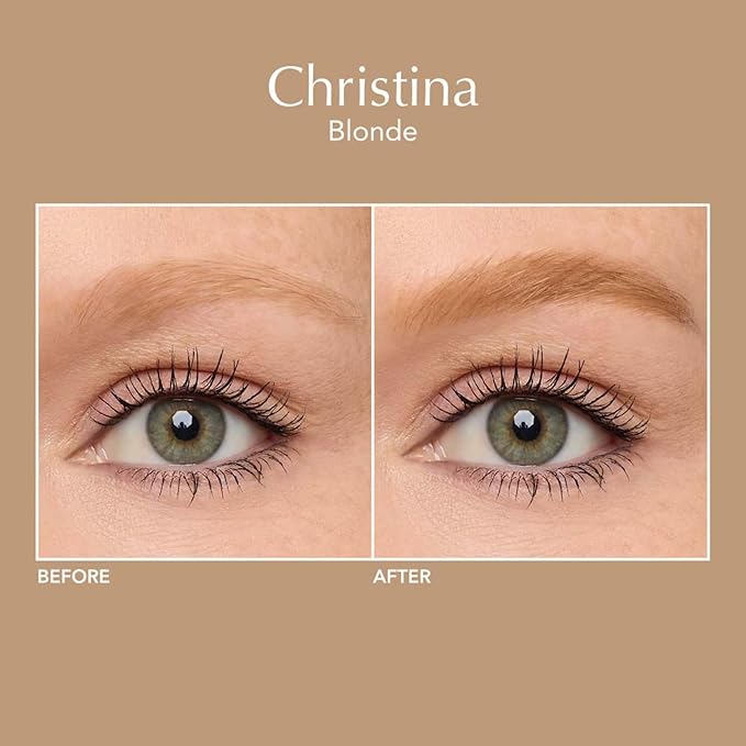 Thrive Causemetics Infinity Waterproof Eyebrow Pencil, Retractable Brow Pencil, Hyaluronic Acid, Shea Butter, Dual Ended Eyebrow Brush Spoolie, Fine Tip, Vegan, Cruelty Free, Christina (Light Blonde)