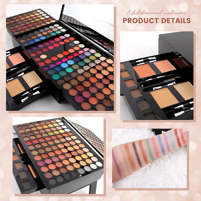 190 Colors Cosmetic Make up Piano