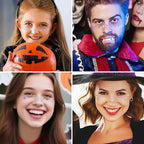 8Pcs Halloween Face Makeup Patches, Glitter Freckles Face Tattoo for Teenagers & Young Women, Sparkle Freckles Makeup Patches, Waterproof Face Glitter Freckles (8PcsC Holographic Multicolor)