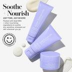 Kate Somerville Stressed Skin Saviors Travel Kit Goat Milk Cleanser, Cream, and Body Lotion Holiday Gift Set