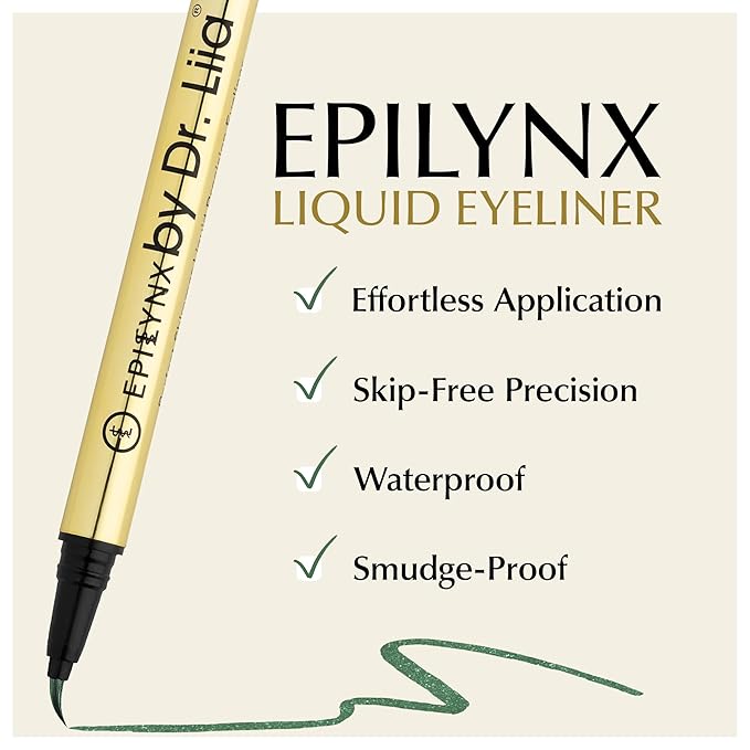 Liquid Eyeliner - Hypoallergenic Eyeliner with Fine Brush Tip, Long-Lasting Waterproof Eye Liner - Cruelty-Free, Vegan, Hypoallergenic, Gluten-Free, Smooth Liquid Eye Liner, Shimmer Spring Green 2mL