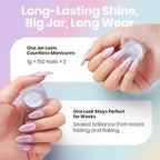 Beetles Chrome Nail Powder 2 Jars White and Purple Pearl Cromer Nail Powder for Gel Nail Mirror Effect Glitter Manicure Kit Pigment Nails Art Design Gifts for Women