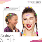 Butterfly Clips for Hair, Y2K Small Mini Hair Claw Jaw Plastic Aesthetic Accessories 90s Girls Women 8 Colors 50 Pcs (Neon Glow)