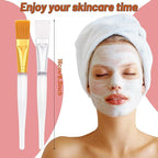 20 Pieces Facial Mask Brushes Facial Applicator Soft Makeup Mask Acid Brush Esthetician Cosmetic Brush for Mud Cream, Makeup Peel (White and Yellow)