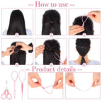 BESARME 1000pcs Mini Rubber Bands, Colorful Elastic Hair Ties with 6pcs Styling Tools for Baby Girls' Hair Accessories, Christmas Gifts