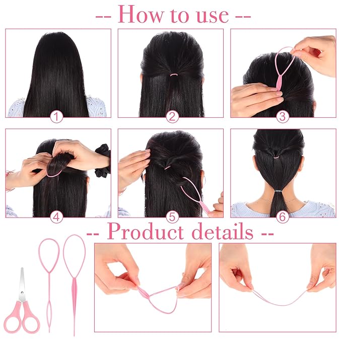 BESARME 1000pcs Mini Rubber Bands, Colorful Elastic Hair Ties with 6pcs Styling Tools for Baby Girls' Hair Accessories, Christmas Gifts