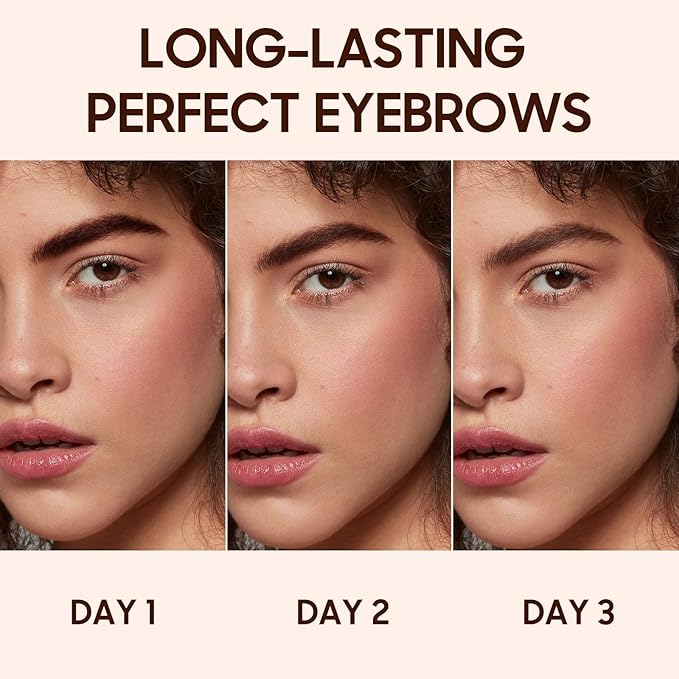 Brow Tattoo Peel Off Tint - Eyebrow Gel Tint with Eyebrow Stencils Christmas Makeup Gift for Women, Brow Gel Eyebrow Tattoos Waterproof Long-Lasting, Eye Brow Pencils Lush & Full Brows (Light Brown)