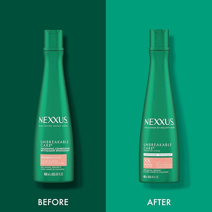 Nexxus Unbreakable Care Thickening Conditioner with Keratin, Collagen, Biotin for Fine and Thin Hair 13.5 oz