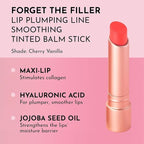 LAWLESS Women's Forget the Filler Lip Plumping Line Smoothing Tinted Balm, Cherry Vanilla, Red, 0.09 Ounce