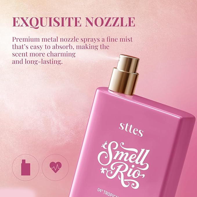 Sttes Perfume 04# (2 Packs) – Tropical Juicy – Long-Lasting Guava, Orchid, Vanilla & Cotton Candy Eau de Parfum 2×100ml (3.4 fl oz) – Fruity Sweet Perfume Gift Set for Women